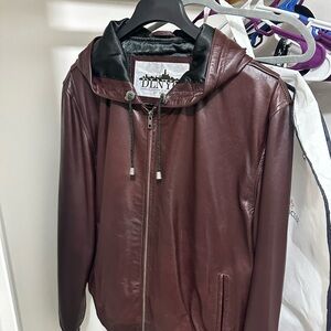 Men's Maroon Leather Jacket